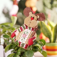 Festnight Attractive Belle Christmas Toy Doll Delicate Adorable Père Noël Reindeer bonhomme de neige Décoration de Noël Cloth Doll