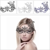 Festnight Luxe Papillon Design Noir métal coupé au laser Demi-masque avec masque strass boule de mascarade Halloween