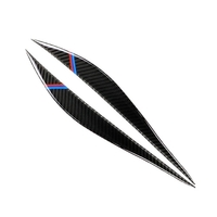 Fibre de carbone phare sourcils paupières garniture couvercle pour les yeux décoration décoration style autocollant 1 paire pour BMW F30 F31 F32 F33 F34 (2012-2020)