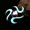 Fidget Hand Finger Tri Desk Réducteur de stress pour joueuse pour Fidgeters Anxiété Autism Focus Enfants Adultes EDC Pocket Desktoy Cadeau ADHD Metal Rainbow Color Spinner