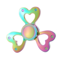 Fidget Toys Anti-Anxiety Spinner 360 ° Tri Triangle Finger Hand Focusing EDC Focus Toy pour enfants Adultes Réducteur de stress Relief ADHD Anxiété Desk Portable Nouveau style Rainbow Couleur Coeur