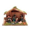 Figurines de la Nativité Crèche en bois avec figurines de Noël L