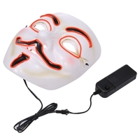 Fil de masque de halloween LED allument des masques lumineux cosplay