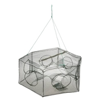 Filet de pêche pliable Hexagon 6 trous de filet de pêche cagoule de crevettes piège Minnow crabe de crabe filet de piège à mailles