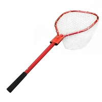 Filet de pêche rétractable pêche Brail Landing Net poignée EVA filets de pêche outils pliant Dip Net accessoires