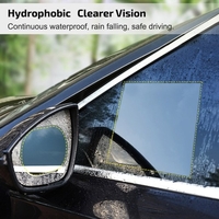 Film de rétroviseur de vitre latérale de voiture Film de protection HD anti-buée anti-rayures antipluie imperméable pour la vue arrière et la vitre latérale