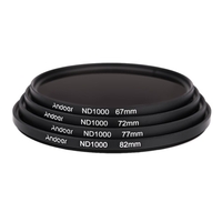 Filtre de densité neutre des Fader Andoer 77mm ND1000 10 Stop pour reflex numérique Nikon Canon