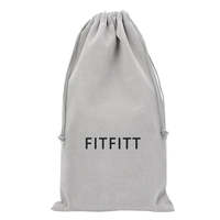 FITFITT Sac de rangement Sac de transport Petit cordon Cordon de protection floqué Gris 13, 5 * 23, 5 cm