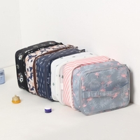 Flamingo Esthéticienne Cosmétique Cas Double Fermeture Éclair Femmes Voyage Organisateur Étanche Portable Grande Capacité Sac De Rangement Maquillage Sacs Trousses De Toilette A1