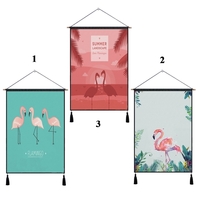 Flamingo Tapisserie Mur Art Tapisseries Tropical Home Décoratif Porte Rideau Salon Couvre-lit Feuille Tissu Suspendus Couverture Tapis 1 