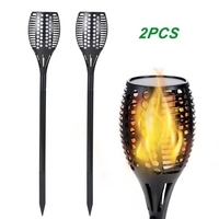 Flammes scintillantes solaires Torches Lumières Projecteur solaire extérieur Paysage Décoration Éclairage Crépuscule à l