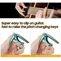Flanger Zinc Metal Capo One Handed Capo pour guitares électriques et acoustiques Ukulélé Mandoline Banjo