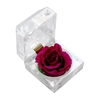 Fleur de rose véritable conservée dans une boîte transparente Rose éternelle parfumée à la fleur de rose éternelle