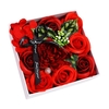 Fleurs artificielles parfumées Forever Savon Fleur de rose dans une boîte cadeau