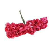 Fleurs en papier artificielles de 12Pcs / Bunch 2.5mm pour les roses de voiture fausse de voiture utilisées