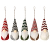 Flocon de neige rayé tricoté chapeau poupée sans visage poupée arbre de noël tentures décoratives fournitures de noël