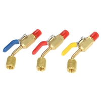Fluide frigorigène 1PC à codage couleur R410A R134A Vanne fermée pour les tuyaux de recharge de réfrigération AC CV