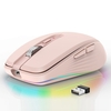 FMOUSE 2.4G+BT5.1 Souris sans fil bimodes de jeu informatique Conception ergonomique Batterie rechargeable intégrée à 4 transmissions DPI pour ordinateur portable