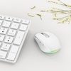 FMOUSE 2.4G+BT5.1 Souris sans fil bimodes de jeu informatique Conception ergonomique Batterie rechargeable intégrée à 4 transmissions DPI pour ordinateur portable