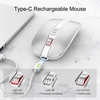 FMOUSE M113 Souris 2.4G Sans Fil BT5.1 Slim Rechargeable Slience Mouse pour PC Ordinateur Portable avec Récepteur USB 2400 DPI Niveau Réglable