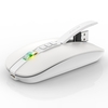 FMOUSE M113 Souris 2.4G Sans Fil BT5.1 Slim Rechargeable Slience Mouse pour PC Ordinateur Portable avec Récepteur USB 2400 DPI Niveau Réglable