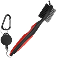 Fonctionnel Professionnel Golfclub Ball Grooves Brosse De Nettoyage Fil De Fer En Nylon Double Face Putter Cleaner Exercice En Plein Air Golf Accessoires