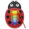 Forme colorée de coccinelle de dessin animé de glockenspiel de xylophone coloré de 5 tons d