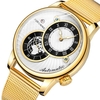 FORSINING Hommes Montre Mécanique Automatique Cadran Chiffre Romain Transparent Retour Pointeur Rougeoyant 30M Étanche Montres De Mode Masculine Bracelet Masculin pour Les Cadeaux De La Vie"idienne D