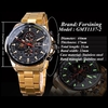 FORSINING Hommes Trois Cadrans En Acier Inoxydable Bande Calendrier Montre Analogique Étanche Automatique Montre-Bracelet Mécanique