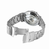 FORSINING Luxe Squelette Automatique Mécanique Hommes Montre Automatique Acier Inoxydable / Véritable Cuir Homme Affaires Montre-Bracelet + Boîte