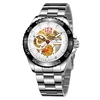 FORSINING Montre mécanique automatique en acier inoxydable pour hommes 3ATM Montre-bracelet professionnelle