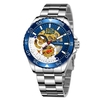 FORSINING Montre mécanique automatique en acier inoxydable pour hommes 3ATM Montre-bracelet professionnelle