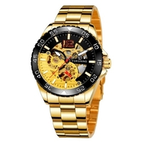 FORSINING Montre mécanique automatique en acier inoxydable pour hommes 3ATM Montre-bracelet professionnelle