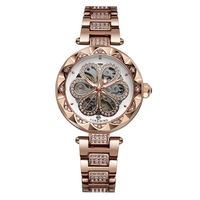 FORSINING montre pour femmes montres mécaniques automatiques avec bracelet en acier inoxydable classique évider conception affichage lumineux montre-bracelet de mode