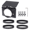 FOTGA Mini boîte mate légère avec drapeau supérieur 4pcs anneaux adaptateur d