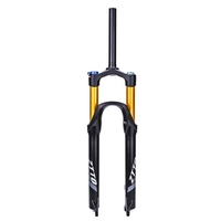 Fourche avant pour vélo de montagne Fourche avant à absorption des chocs pour vélo 26 pouces / 27, 5 pouces / 29 pouces Double chambre à absorption des chocs Fourche avant pour vélo Suspension avant