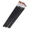 Fournitures de bureau 9pcs Nylon cheveux peinture pinceau Filbert Set tête manche bois artistes Gouache pinceaux acrylique aquarelle Art