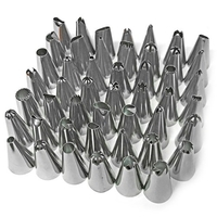 Fournitures de décoration de gâteau en acier inoxydable Plateau tournant à gâteau 48PCS / Set outils de crème bricolage