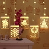 Fête de Noël LED rideau chaîne lumières décoration effet visuel 3D USB alimenté