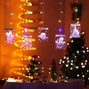 Fête de Noël LED rideau chaîne lumières décoration effet visuel 3D USB alimenté