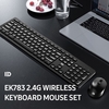 FUDE EK783 2.4G clavier sans fil souris Combo clavier et souris portables Plug and Play à faible bruit pour jeu de bureau