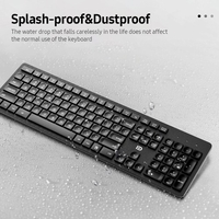 FUDE EK783 2.4G clavier sans fil souris Combo clavier et souris portables Plug and Play à faible bruit pour jeu de bureau