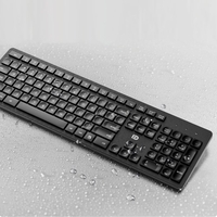 FUDE Wireless EK783 Keyboard & Mouse Combo 2.4GHz Concave Button Set Smart-Saving Silent Clicks Slim Combo pour ordinateur portable,  ordinateur noir