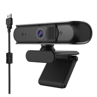 Full HD 5MP autofocus grand angle Webcam Microphone numérique intégré Caméra HD USB Plug & Play pour ordinateur de bureau noir