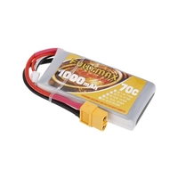 FULLYMAX 2S 7.4V 1000mAh 70C High Rate XT60 Plug LiPo Batterie pour 130 FPV Racing Quadcopter RC Car Boat