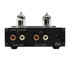 FX-AUDIO TUBE-03 Mini HiFi Audio Preamplifier 6K4 Vacuum Tube Amplifier Buffer Treble Bass Adjustment RCA Preamp Black US Plug