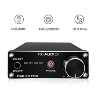 FX-AUDIO X3PRO DAC convertisseur numérique-analogique amplificateur de casque amplificateur Audio de voiture optique / PC-USB / coaxial DC5V prise ue noir