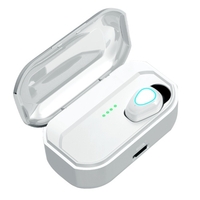 G20 TWS BT5.0 Casque sans fil Couplage automatique Réduction du bruit Contrôle tactile IP54 Affichage de la puissance du boîtier de charge étanche 3500mAh (noir,  oreille unique)