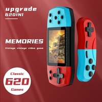 G620 Console de jeu portable à écran couleur de 3, 0 pouces avec 500 consoles de jeu portables de jeu rétro Batterie rechargeable 1000mAh