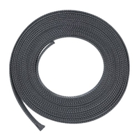 Gaine de gaine de protection de cordon de gaine de câble tressée extensible de 21 pieds 1/4 pouces (6 mm) pour ordinateur de télévision automobile et autres appareils domestiques